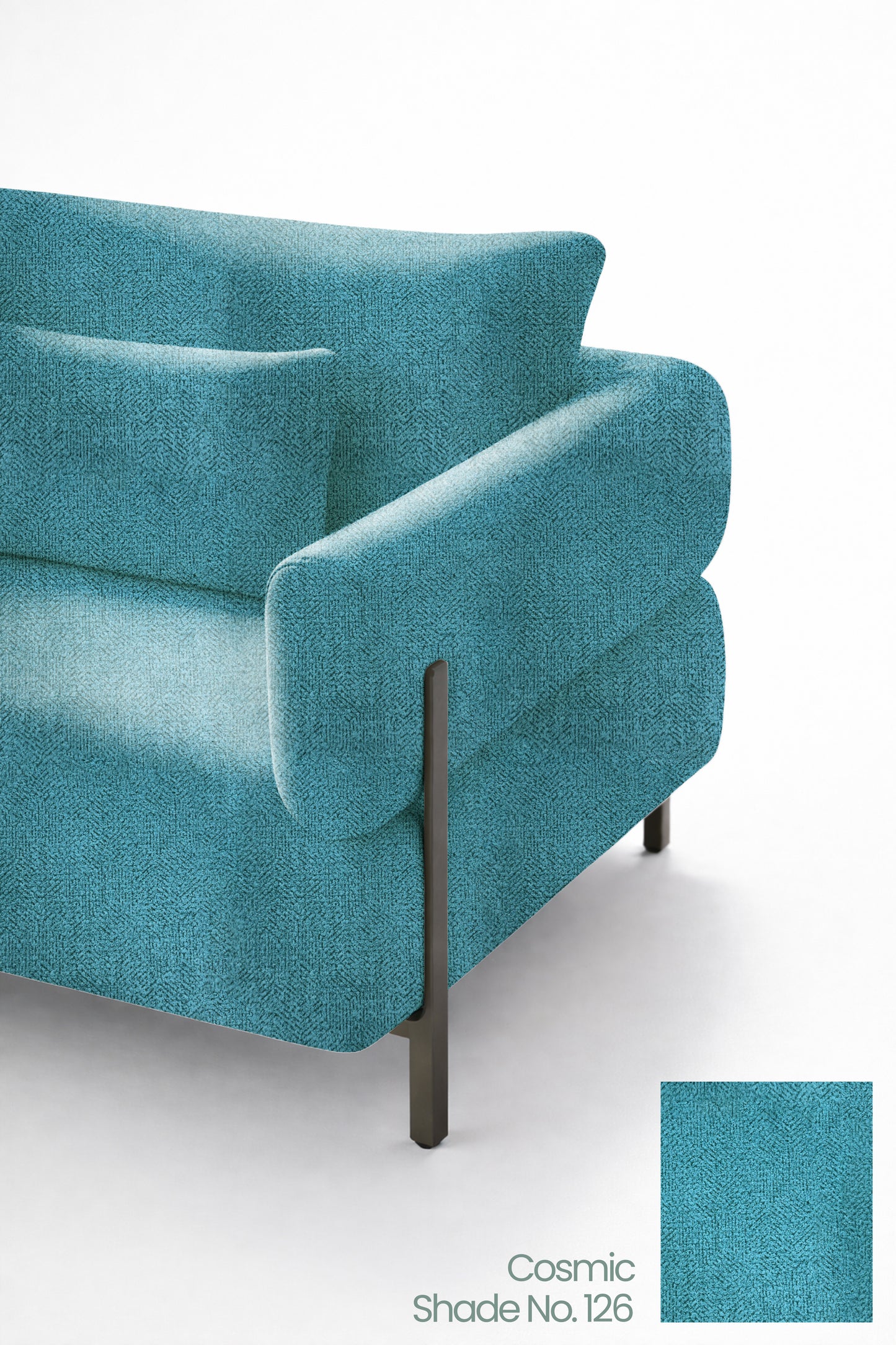 Lagoon Blue Color Sofa Fabric