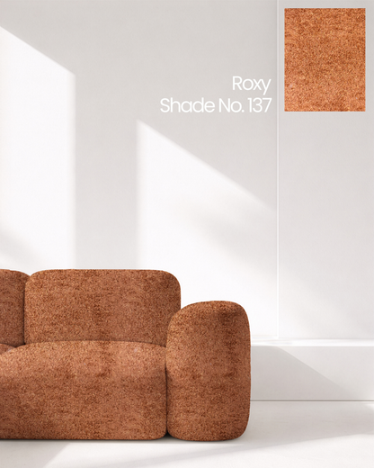 Rust Orange Boucle Sofa Fabric