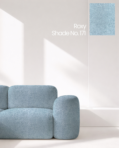 Sky Blue Boucle Sofa Fabric