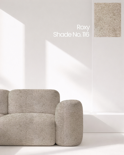 Beige Textured Boucle Sofa Fabric