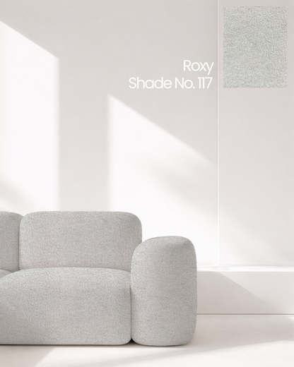 Silver Grey Soft Boucle Sofa Fabric