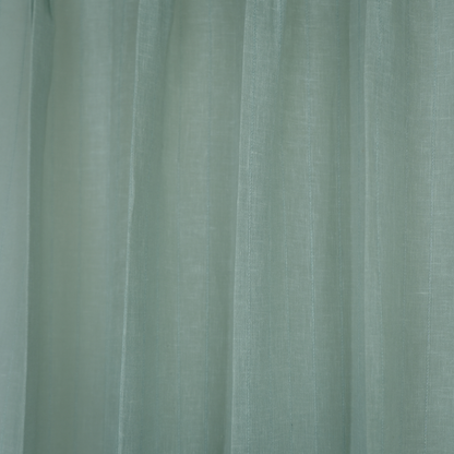 Dull Sky Blue Stripe Poly Cotton Sheer