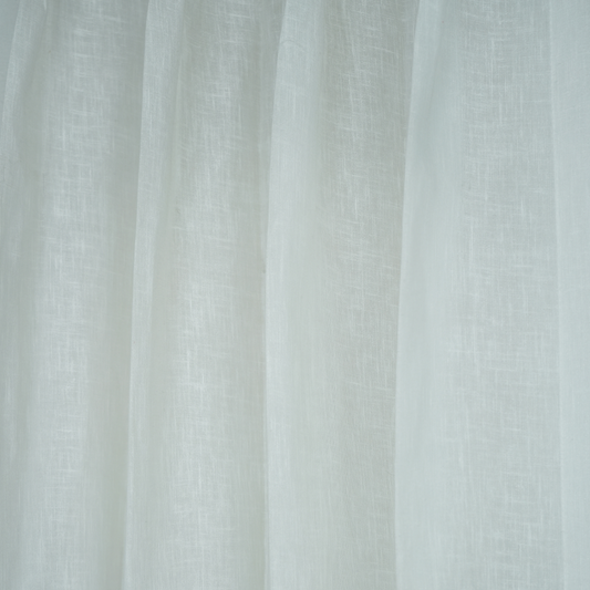 Grey Color Double Stripe Poly Cotton Sheer