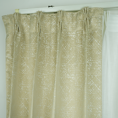 jacquard beige-white geomatrical texture