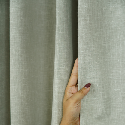 Light Grey Cotton Texture 100% Blackout