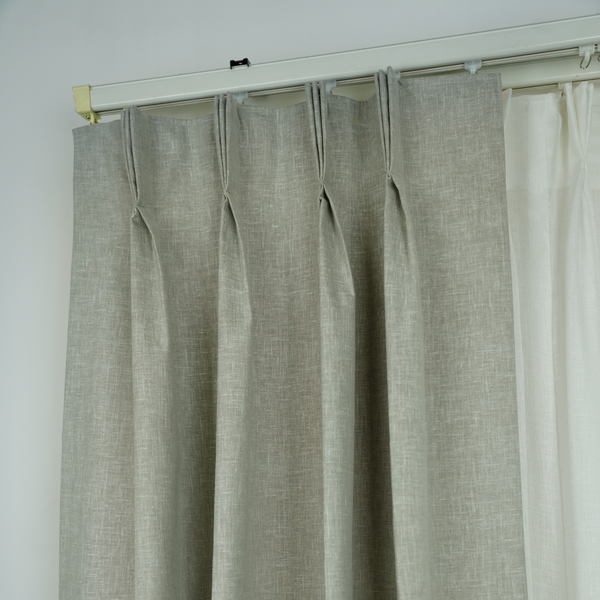 Light Grey Cotton Texture 100% Blackout
