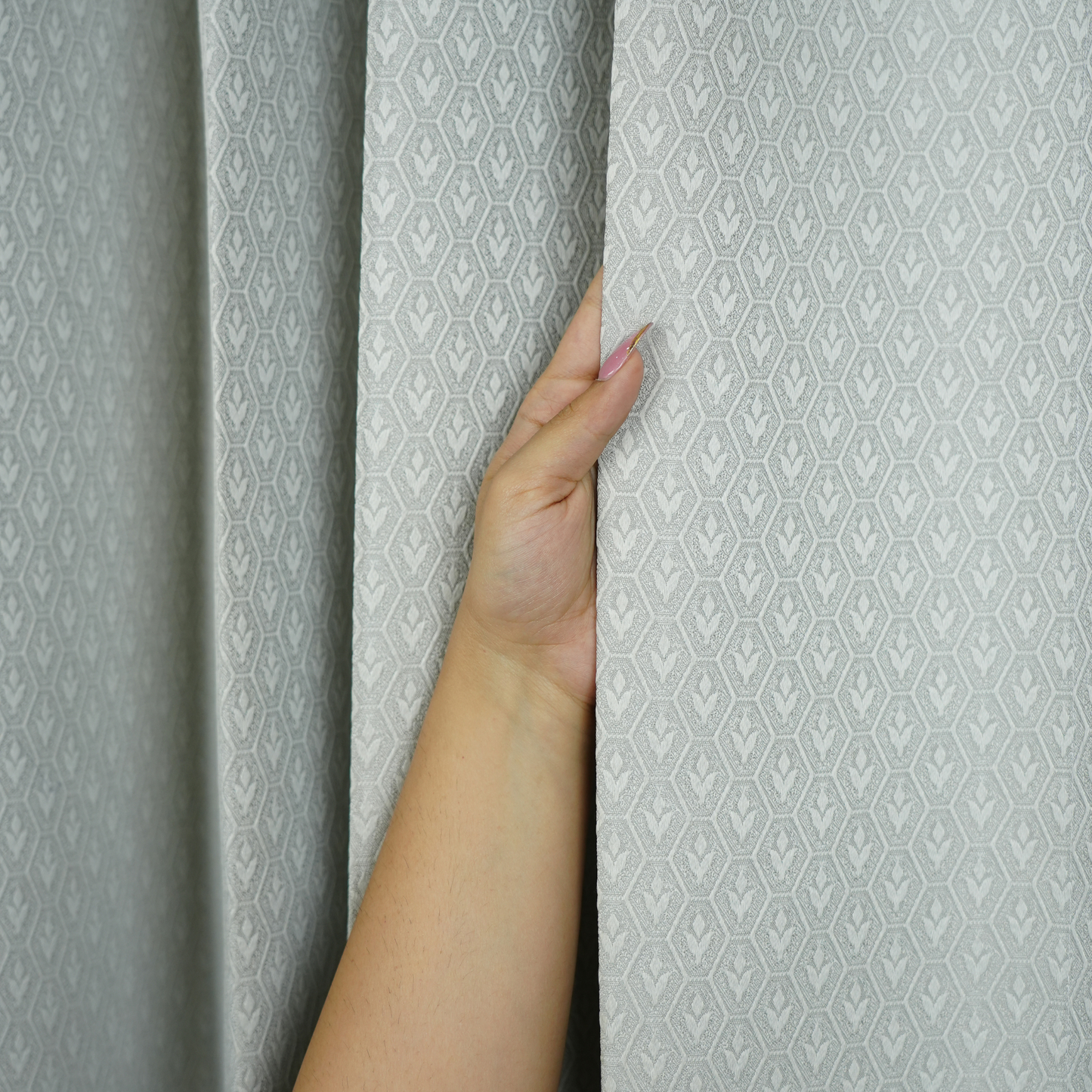 Light Grey Diamond Design Dyed Jacquard
