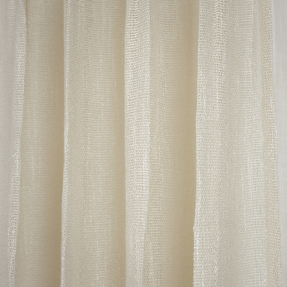 Off White Cotton Texture Sheer