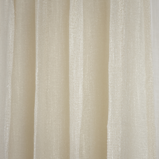 Off White Cotton Texture Sheer