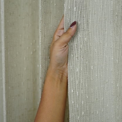 Sand Color Loop Sheer