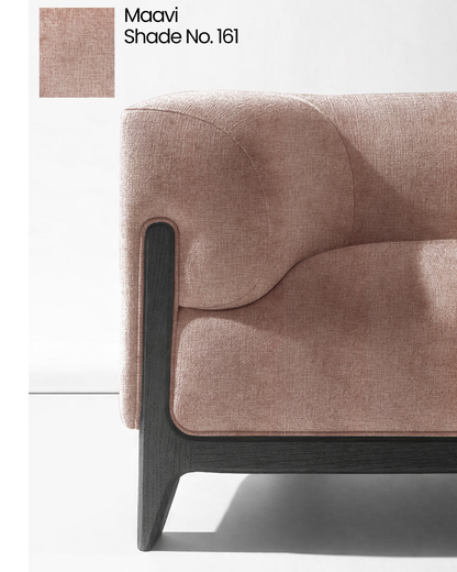 Rosewood Color Suede Sofa Fabric