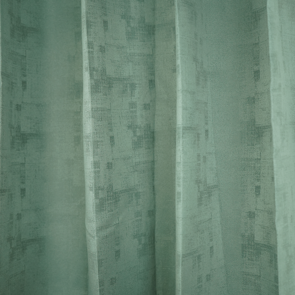 Turqouise Green Jacquard Texture 100% Blackout
